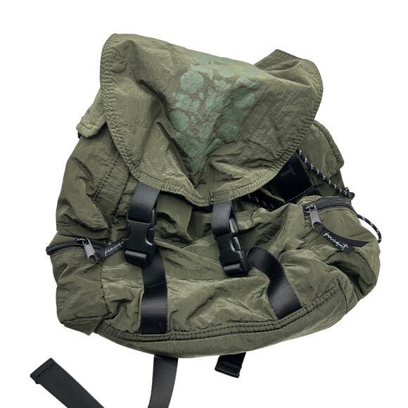 FREE PEOPLE Movement Cool & Cozy Backpack Olive Green Nylon $108 - Picture 2 of 10